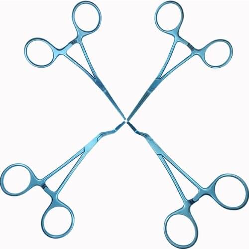 Titanium Micro Kitzmiller Clamp Left/Right Angled Jaw Neurosurgery Veterinary Instruments