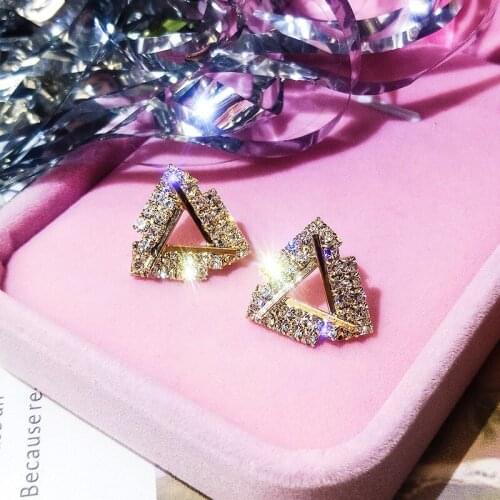 Aretes de mujer modernos 2018 design cross triangle earrings fashion jewelry statement earrings gift Korean earrings for women