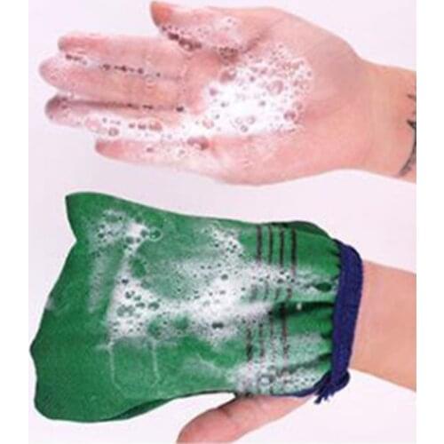 1pc Shower Spa Exfoliator Two-Sided Bath Glove Body Cleaning Skin Bath Massage Sponge Scrub Mitt Rub Dead Skin Removal Peeling