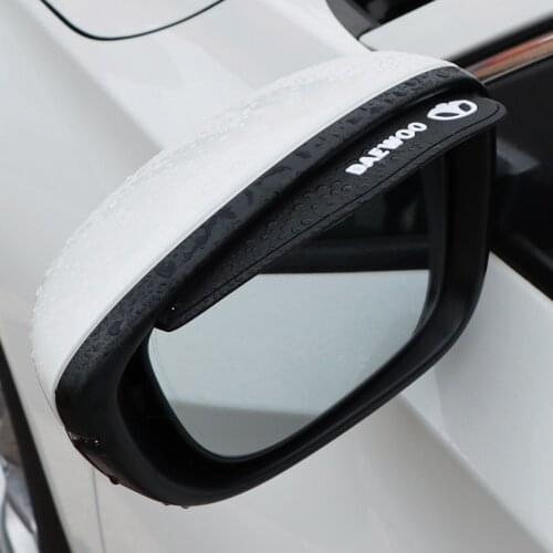 2pcs Silicone Gel Car Rearview Mirror Rain Blades Anti Rain Visor For Daewoo Matiz Nexia Lanos Kalos Gentra Nubira Espero