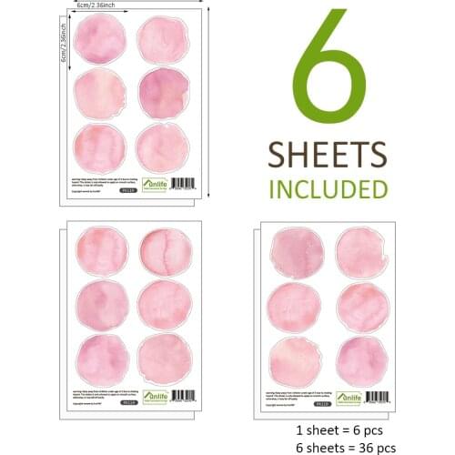 36 Pcs/Set Watercolor Dots Wall Stickers Kids Room Baby Room Home Decor Nursery Wall Decals Wall Stickers Wallpaper