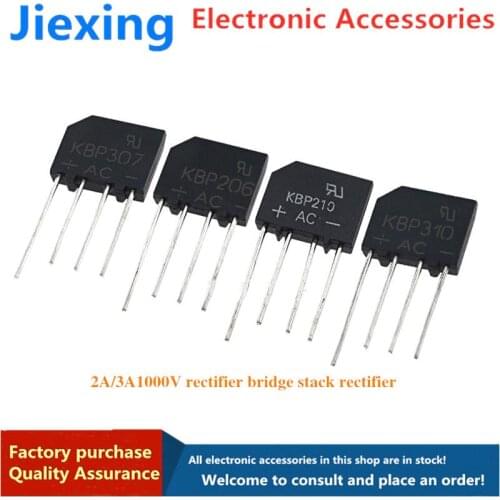 5pcs KBP206/210/307/310 flat bridge 2A/3A 1000V rectifier bridge rectifier