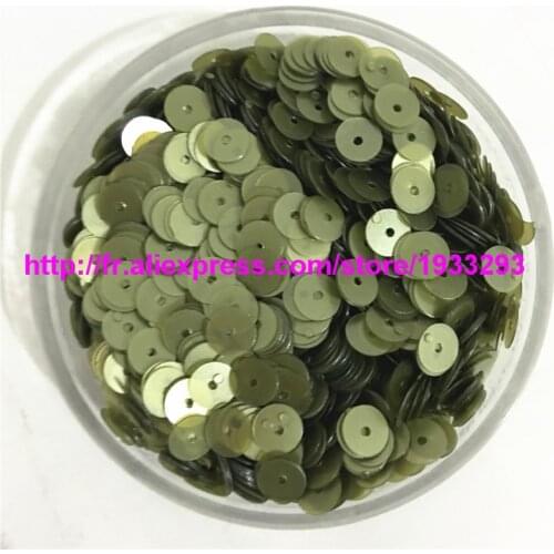 50g(4000pcs) Matt Olive Color 6mm Flat round loose sequins Paillettes sewing Wedding craft Good quality For Kids DIY