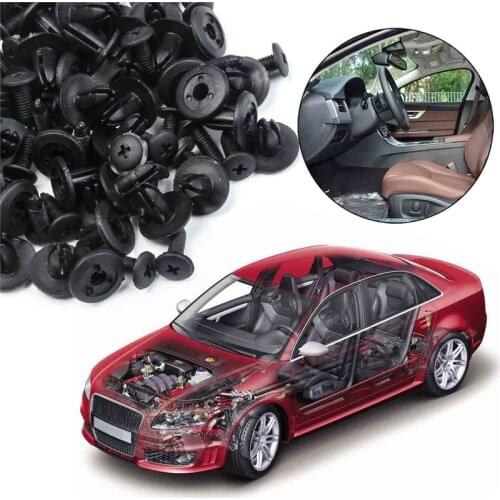 50pcs Car Trunk Buckle Fender Expansion Clip 6mm Universal Screw Rivet Snap Fastener C05