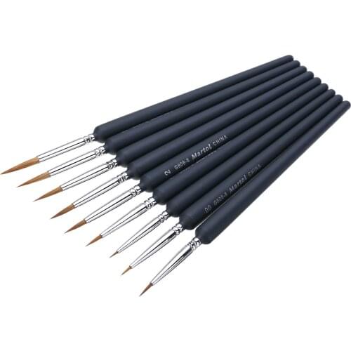 9pcs Paint Brushes Set Artist Paint Brushes Weasel Hair Brush Pen for Gouache Watercolor Paint Oil Painting DIY Art Supplies