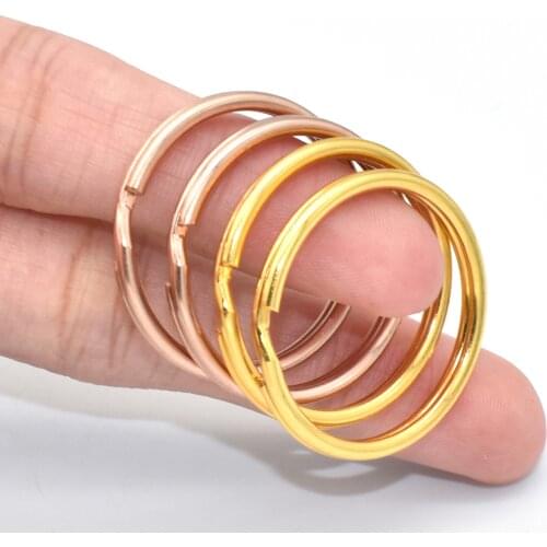 Key Ring Rose Gold Keychain Iron Split Ring 30mm Jump Ring Round Ring DIY Charm Jewelry Accessories Leather Purse Bag Hardware