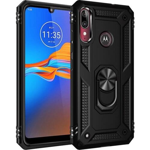 For Motorola Moto E6 Plus Armor Shockproof Case for Moto E6 Plus E 6+ 6plus Military Protective Car Holder Magnet Case Cover