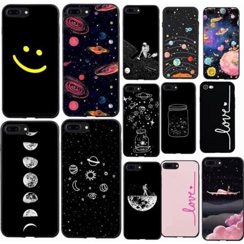 Starry Universe Phone Case For iPhone 7 8 Plus X XS 5 5S SE 2020 SE 2 6S 6 S Cases For iPhone 7 Soft Silicon Cover Pretty Design