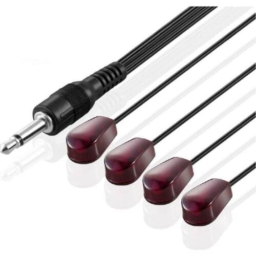 Four-head, four-head, 3.5mm jack infrared transmitter cable compatible with infrared repeater extender system kit