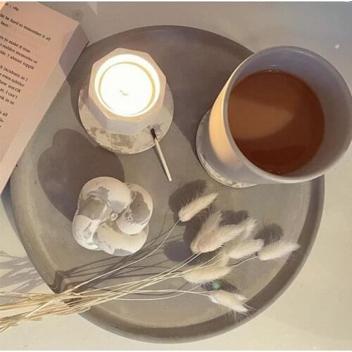 Candle Concrete Tray Silicone Mold Cement Tray Mold Jewelry Storage Tray Plaster Epoxy Mold