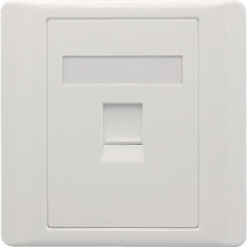 86 Type Computer Socket Panel RJ45 Outlet Wall Plate Socket 1 Port Network Ethernet LAN Outlet Wall Socket Keystone Faceplate