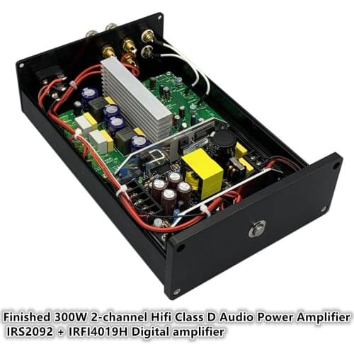 L15D IRS2092 Finished 300W 2-channel Hifi Class D Audio Power Amplifier IRS2092 + IRFI4019H Digital speaker amplifiers