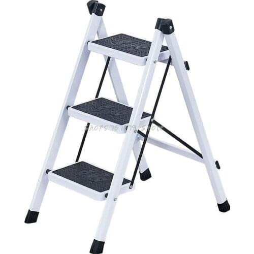 Ladder Household Folding Ladder Stool 2345 Step Thickened Iron Pipe Pedal Indoor Herringbone Ladder Three Step Ladder Small Ladd