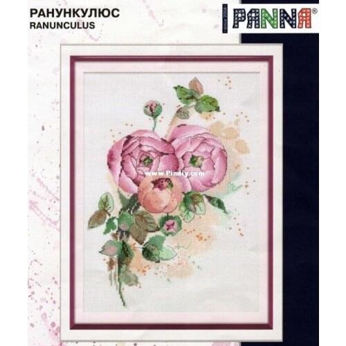 Panna_C-1852 Ranunculus (1) Package Greeting Needlework Counted Cross-Stitching Kits New Style Counted Cross stich Painting