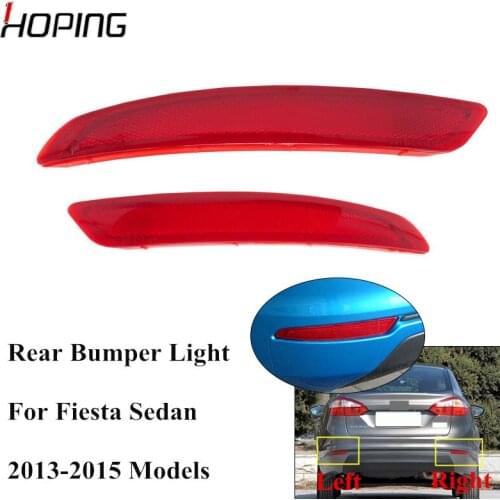 Hoping Car Styling Rear Bumper Reflector Lights Tail Reflector Warning Lamp For Ford Fiesta 2013 2014 2015 Sedan