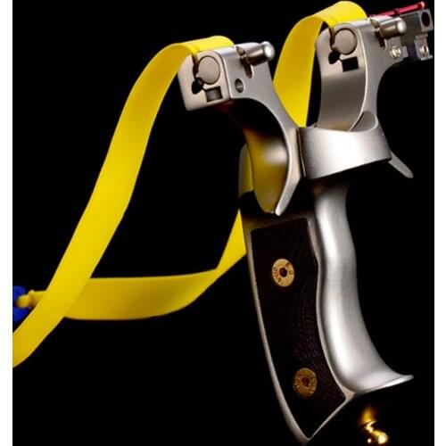 Hunting 304 Stainless Steel Catapult Camshaft Slingshot High Precision Shooting Sling Shot with Flat Rubber Band New