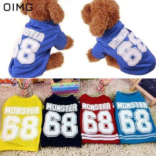 OIMG Dog Soccer Jersey Clothes Summer Sport Dog Football Shirts For Small Dogs Breathable Mesh Pet Tops Cat Puppy Vests XXS