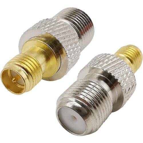 SMA-F Coax Adapter F Female Jack to RP SMA Female Male Pin RF Convertor RP-SMA F-Type Female Jack Coaxial RF Adapter Connector