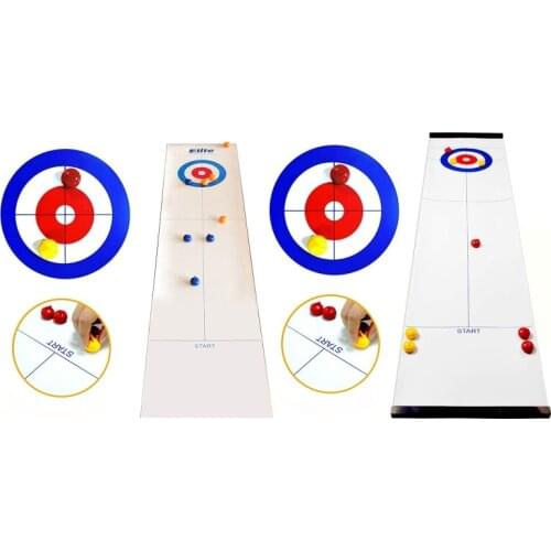 Foldable Mini Curling Table Curling Ball Tabletop Curling Game For Kid Adult Fam F1FD