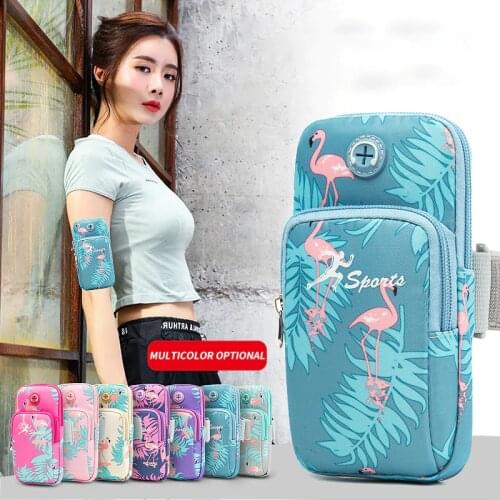 Flamingo Sport Arm Running Bag For Airpods Pro Earphone Phone Case Bag Holder On Hand Men Women Running belt Waterproof Armbands