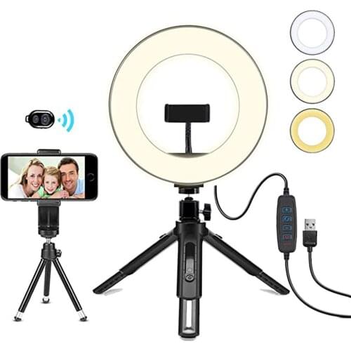 Photography LED Ring Light with Tripod Phone Holder Remote Control Ring Light For Beauty Makeup Live Broadcast Video 508#2