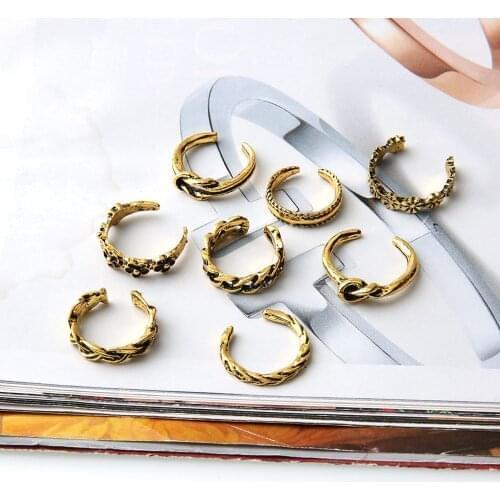 Vintage Feet Rings Set Gold Color Geometric Open Toe Rings for Women Men Toe Summer Jewelry Gift 2020 Wholesale