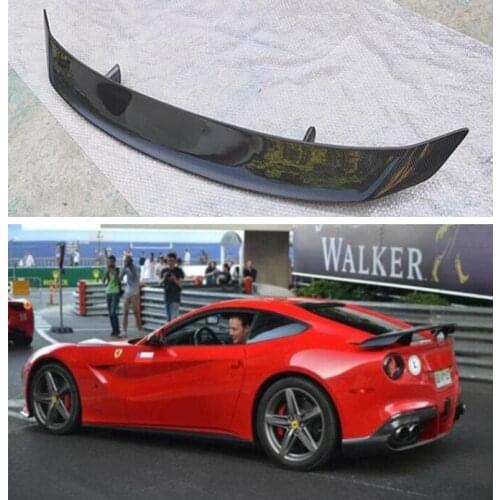 High Quality REAL CARBON FIBER REAR WING TRUNK LIP TAIL SPOILER FOR Ferrari F12 2013 2014 2015 2016 2017