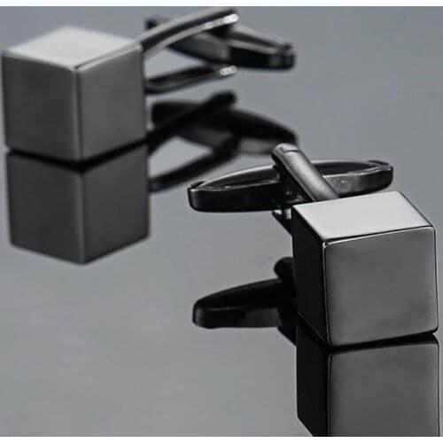 XKZM Top black square Cufflinks fashion mens shirt cuff button senior designer carefully designed brand shirt buttons