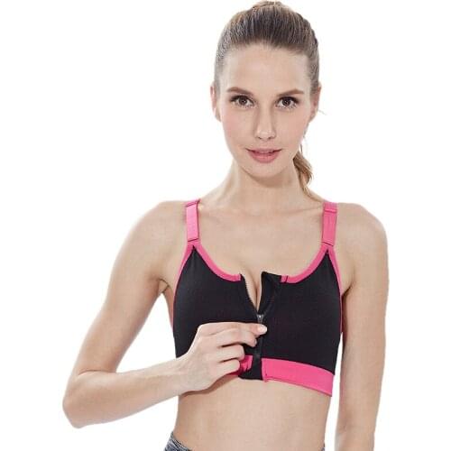 Women Front zip Sport Bra Running Sports Bra for Women Gym Breathable Ladies Fitness Bra Sexy Beautiful Sport Bras