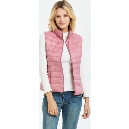Winter Women Down Vest Fashion Female Sleeveless Vest Jacket Warm Down Jacket Plus Size Women Sleeveless Jackets Size M-4XL