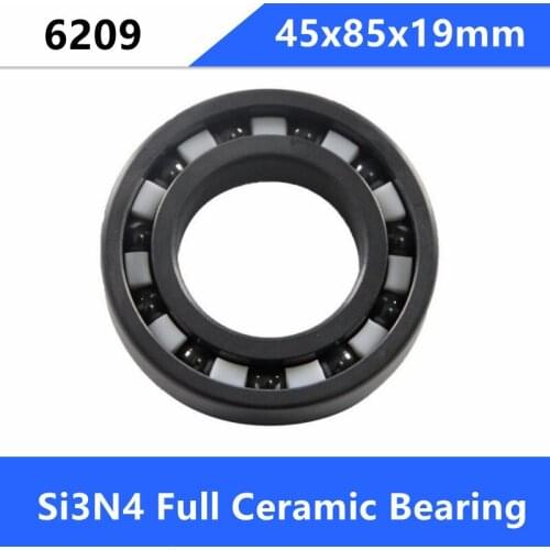 1pcs/lot 6209 Si3N4 full Ceramic bearing 45x85x19 mm silicon nitride ceramic ball bearings 45*85*19