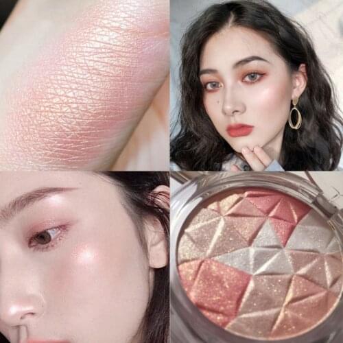 1Pc Shimmer Glitter Highlighter Palette Bronzer Highlight Face Contour Brighten Makeup Palette Women Concealer Maquillaje TSLM1