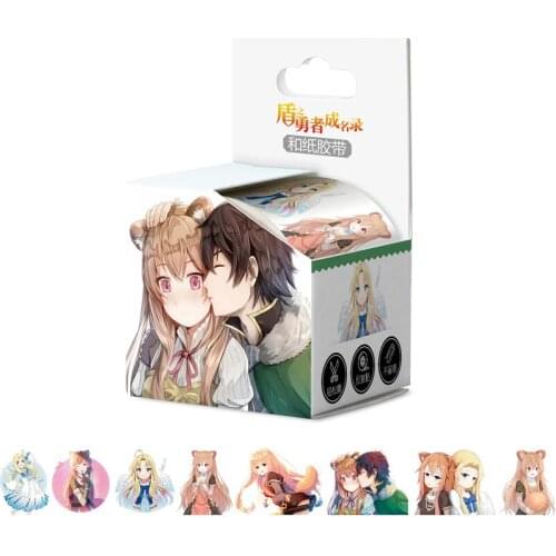 10 sets Anime Tate no Yuusha no Nariagari Tape TOY Raphtalia Washi Tape Paper Hand account sticker 40mm x 5m toy gift