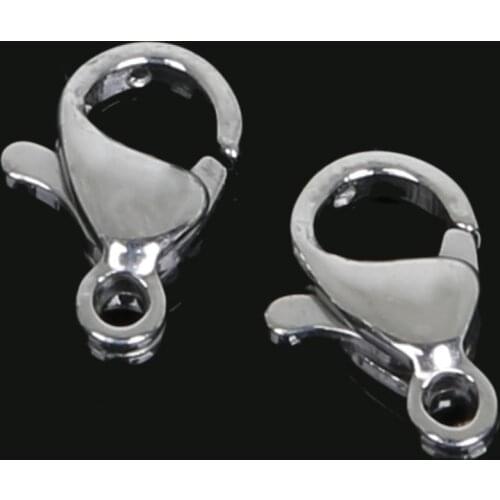 Hot Sale 10pcs/lot Stainless Steel Lobster Clasp Metal Jewelry Accessories DIY Bracelet Necklace Connector Supplies