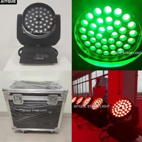 12lights+flycase)Led stage wash light rgbw uv wash moving head 36 x 18 led moving head wash zoom