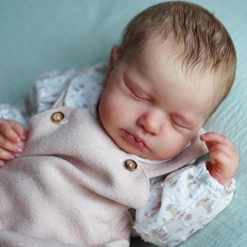 20 Inches Sleeping Reborn Dolls With Closed Eyes Vinyl Doll Kit Loulou Limited Edition Likfelike Soft Doll