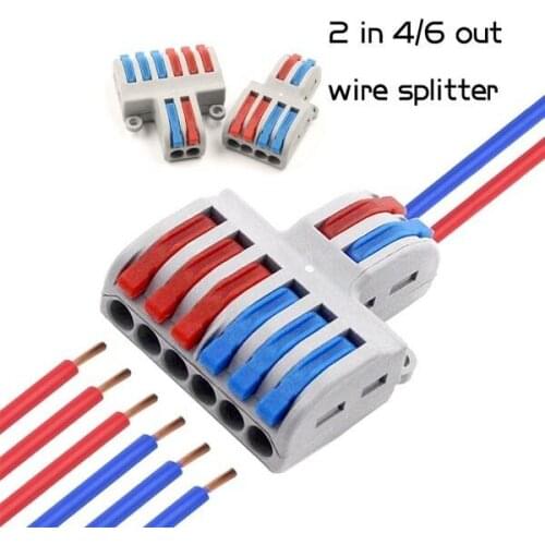 5/10Pcs Universal Wiring Cable Connector Fast Wire Connector Push-in Terminal Block Wire Splitter