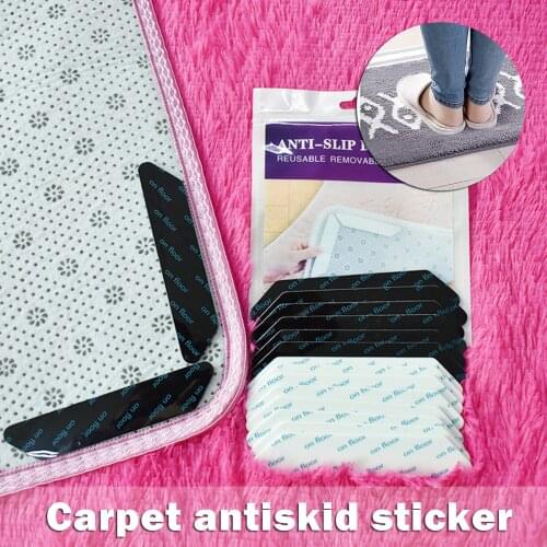 8 PCS Carpet Anti-slip Sticker Reusable Floor Mat Fixing Paster Seamless Rug Gripper for Hardwood Floor Tile SAL99