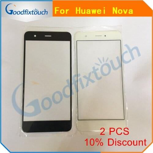 For Huawei Nova Front Screen Outer Glass Touch Outer Cover Panel Lens Replacement Black/White