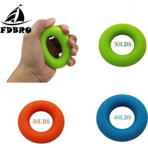 FDBRO Silicone Hand Grip Ring Finger Trainer Exerciser Gripper Wrist Muscle Power Training Fitness Gym Strength Finger Ring