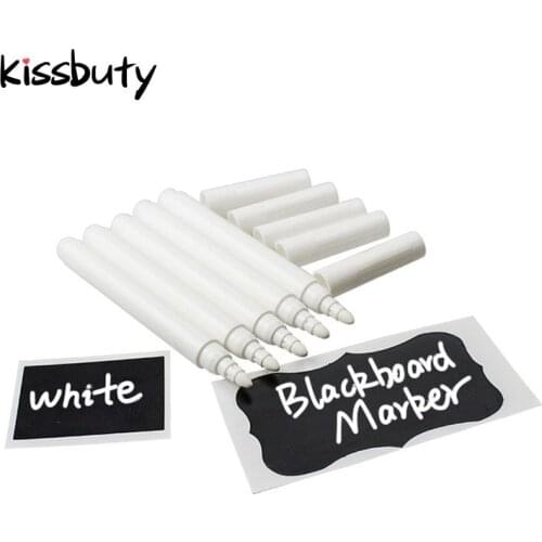 3/5/10/12Pcs/Set White Liquid Chalk Erasable Pen Marker For Glass Windows Electronic Blackboard Chalkboard Window White Pen