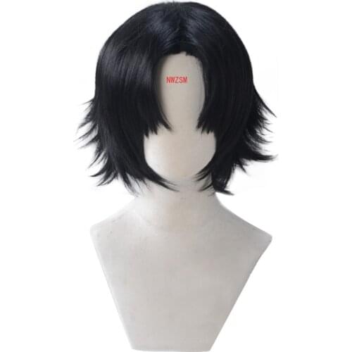 Anime HUNTER X HUNTER Kulolo lushilufelu Cosplay Wig Black Short Wig Synthetic Hair Halloween Carnival Party Women Men Girls Boy