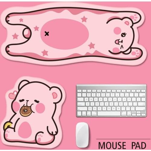 Rubber Mouse Pad Cute Cat Bear Pattern Anti-Slip Mice Pad Comfortable Waterproof Mat for Laptop PC Computer Pad Game Mousepad