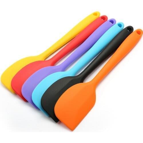 Silicone Baking Scraper Non-Stick Kitchen Spatula Ice Cream Scoop Mixer Cake Butter Mixing Tool Kitchen Pastry Scraper