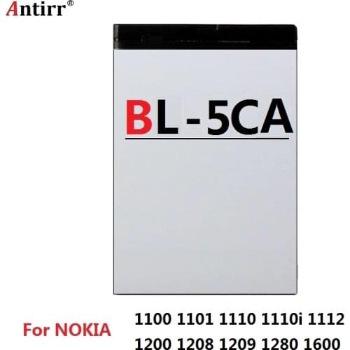 BL-5CA Replacement Battery For Nokia 1100 1101 1110 1110i 1112 1200 1208 1209 1280 1600 Mobile Phone Batteries