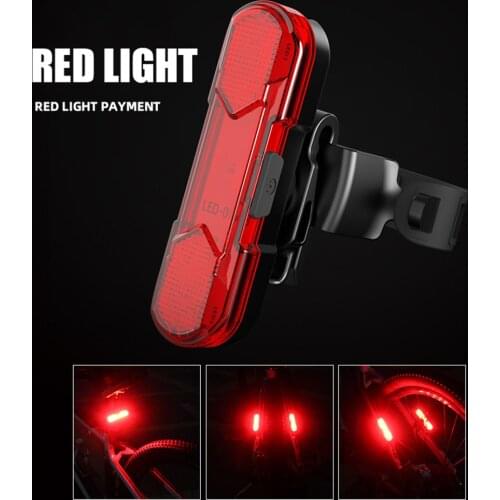 USB Rechargeable LED Bike Light Waterproof Bicycle Night Cycling Tail Rear Light Portable Light Mountain Bike Lights