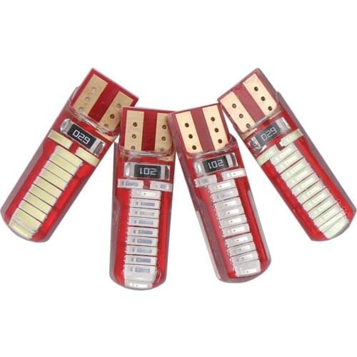 T10 Silicone Gel Drop Crystal Width Lamp 4014 High Brightness LED Small Lamp License Plate Lamp 24 Lamp Silicone Car Led Light