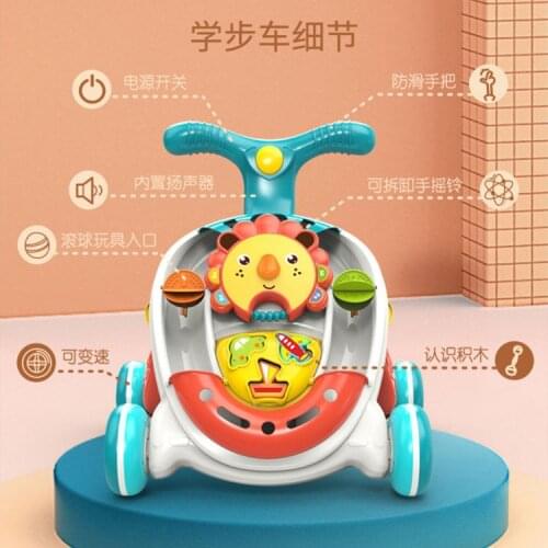 Baby Boy and Girl' Trolley Learning Walking Aid Toy Walker Multifunction Toddler Trolley Toys for Kids Early Toy Childrens Gift