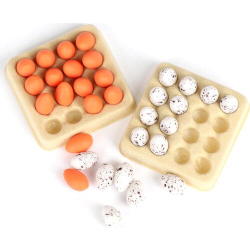 1:12 Dollhouse Miniature Eggs Kitchen Food Model (Tray+16Pcs Eggs) Kitchen Decor