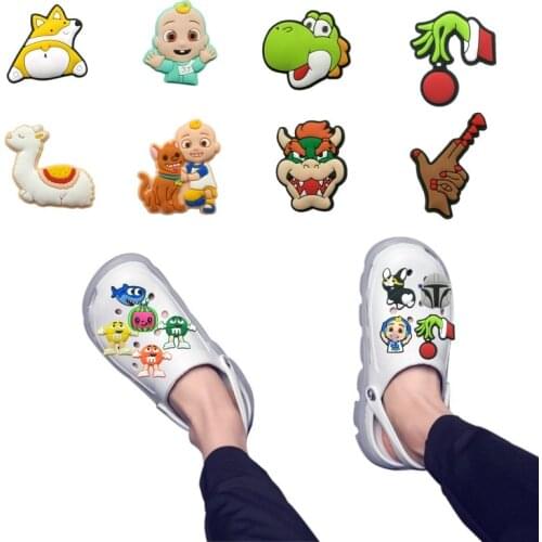 1pcs Cute Alpaca Corgi Shoe Charms Cool Gun Shoe Decorations Viscera Accessories Brain Stomach Shoe Ornaments Kids Adult Gift